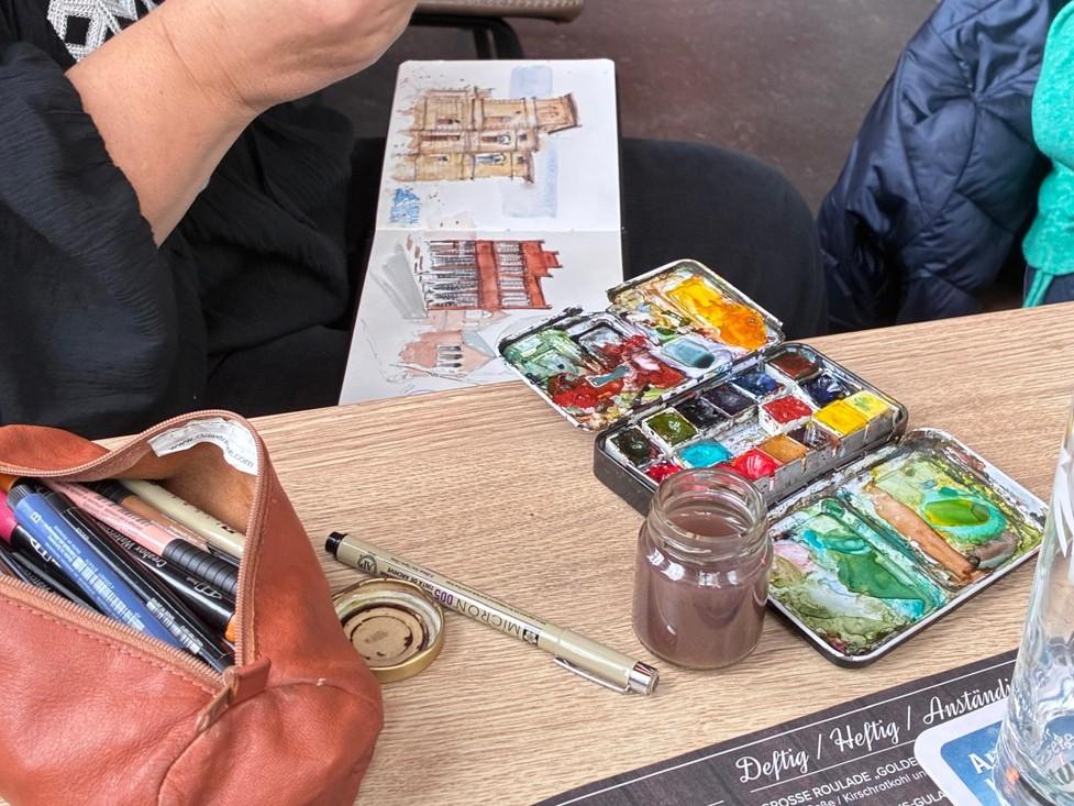 Urban Sketching in der Brauerei zum Goldenen Handwerk