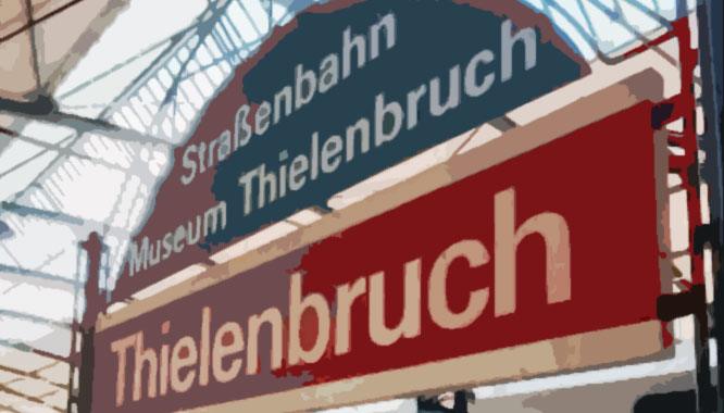 Straßenbahnmuseum Thelenbruch Schild