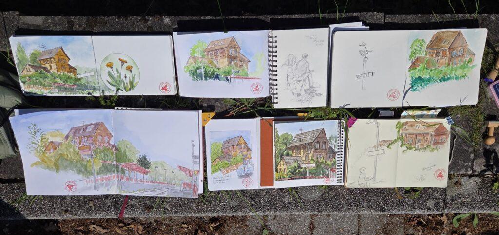 Ergebnisse Urban Sketcher Hilden in Neandertal