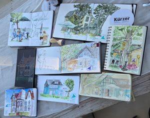 Urban Sketching im Kunstcafé DIE APOTHEKE