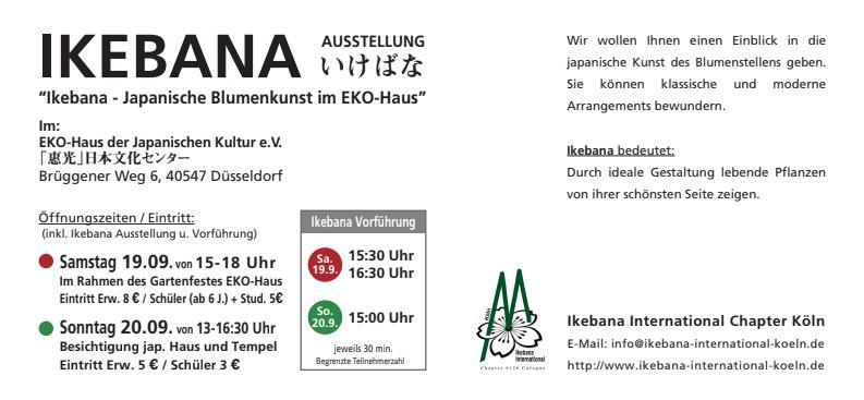 Ikebana AUsstellung im EKO-Haus in Düsseldorf