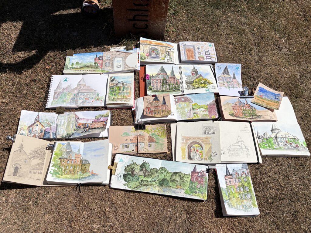 Urban Sketiching Treffen am Schloss Linnep