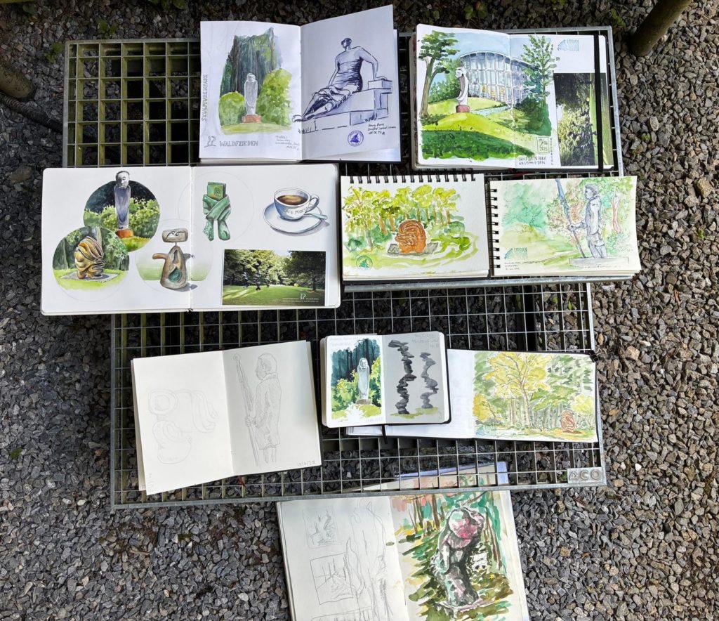 Urban Sketching im Skulpturenpark Waldfrieden